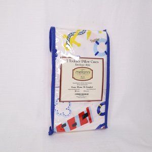 Toddler Fine Linen Kids pillowcase 2 envelope style lighthouse new